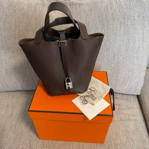 Hermes | Bags | Herms Picotin Lock Pm Chocolate Brown | Poshmark